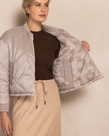 ZHRILL Damen Wende-Blouson ZHSARA taupe uni & camouflage naturtöne