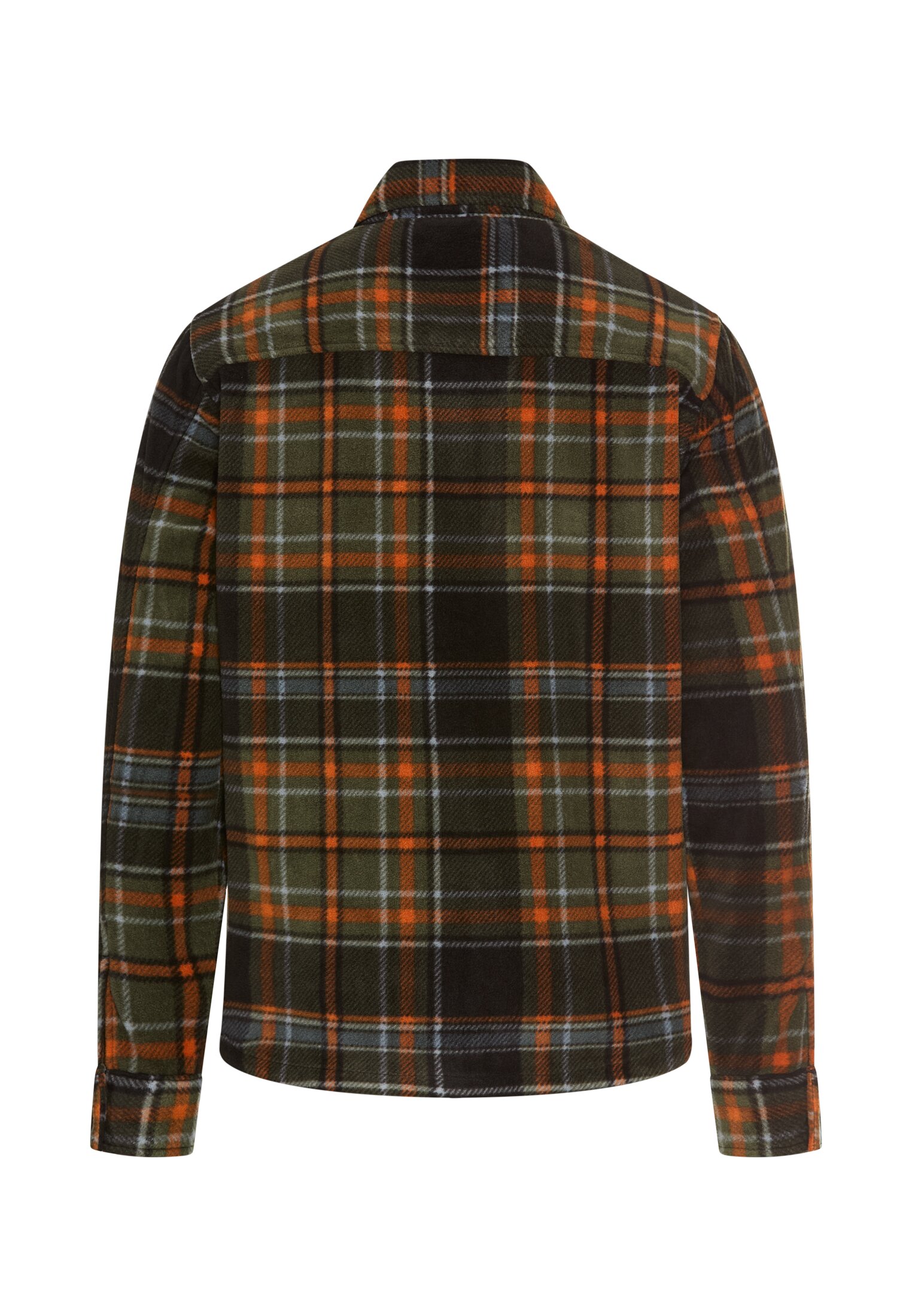 CAMEL ACTIVE Herren Fleece-Overshirt kariert orange