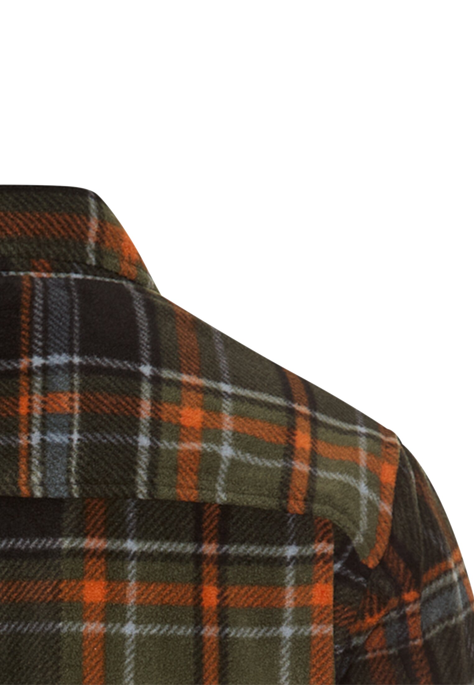 CAMEL ACTIVE Herren Fleece-Overshirt kariert orange