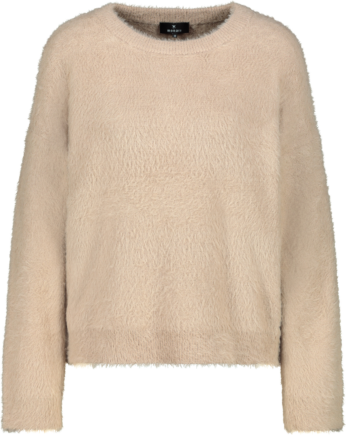 MONARI Damen Langarm-Pullover truffle-beige mit Rundhals