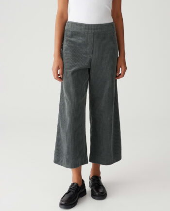 OPUS Damen Cord-Hemdbluse Frenki dunkelrot mit Druckknopfleiste