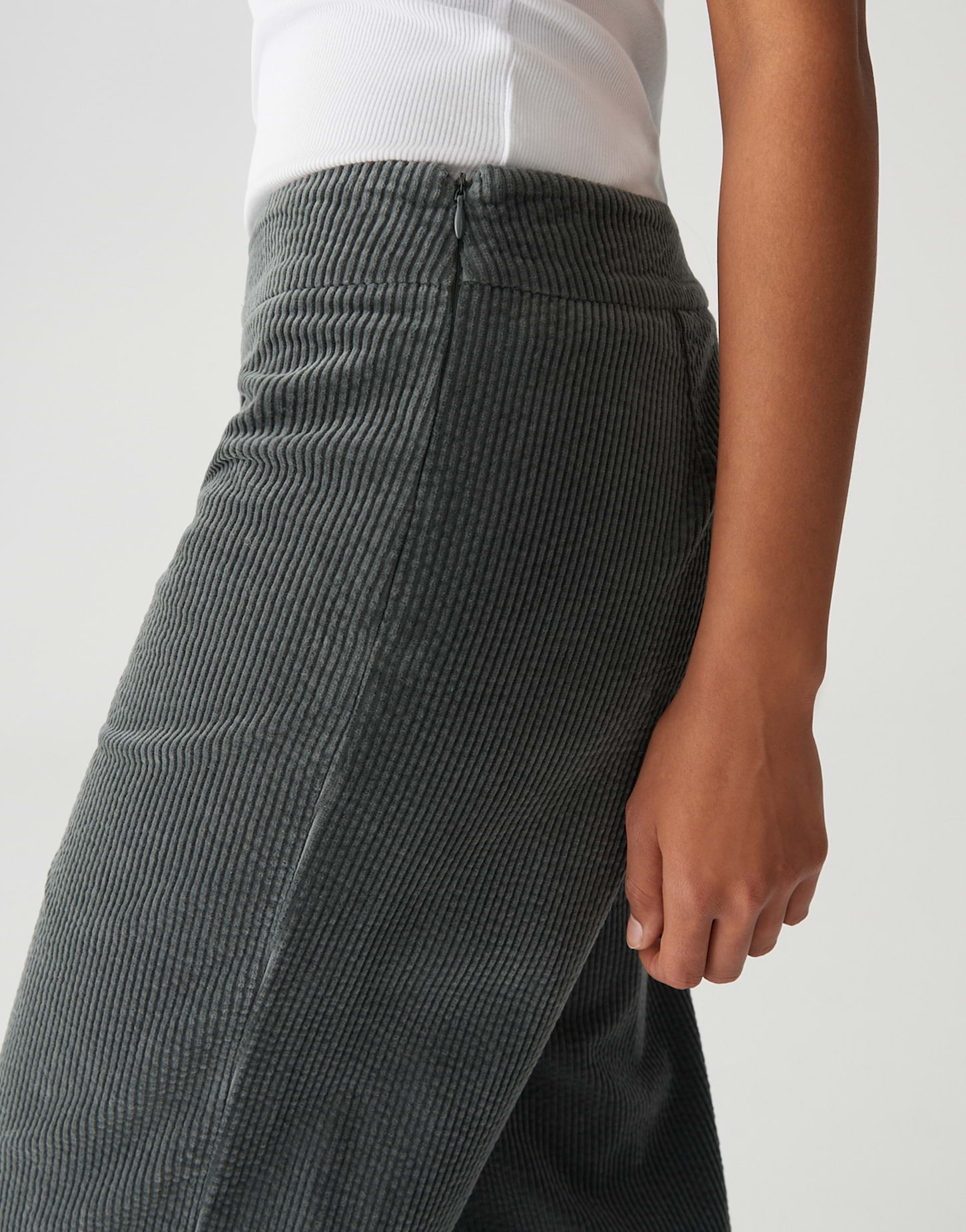 OPUS Damen Cord-Hemdbluse Frenki dunkelrot mit Druckknopfleiste