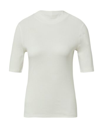 S.OLIVER Damen Shirt mit Stehkragen cremeweiß oder schwarz