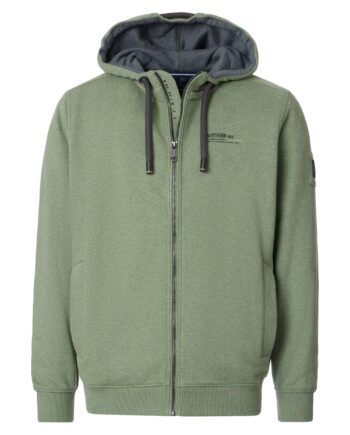 CASAMODA Herren Kapuzensweatjacke aus Baumwolle in Grün oder Anthrazit