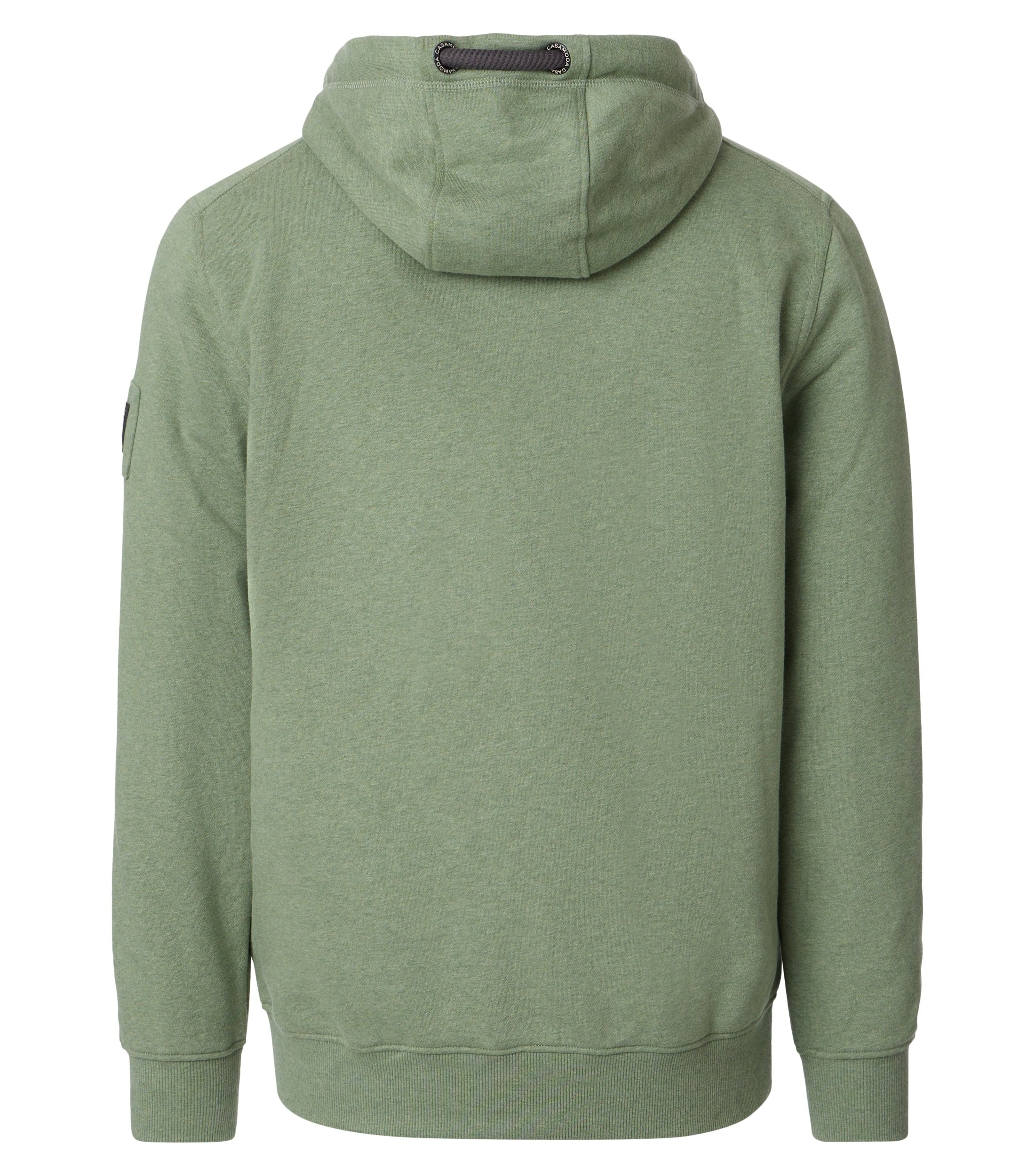 CASAMODA Herren Kapuzensweatjacke aus Baumwolle in Grün oder Anthrazit