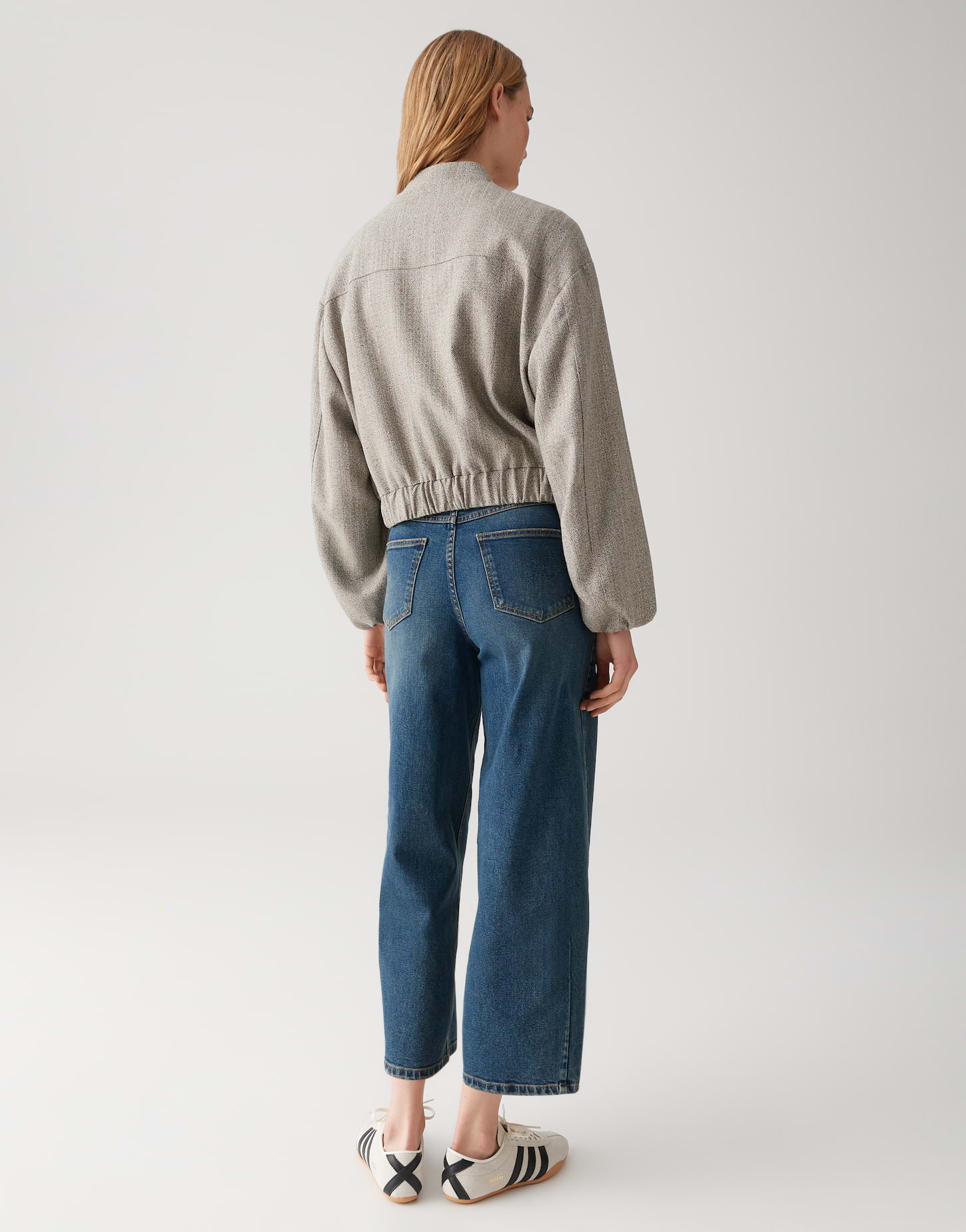 OPUS Damen Blouson JALEA HERRINGBONE in macadamia beige