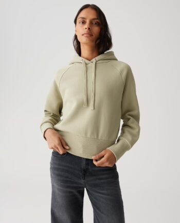 OPUS Damen Sweatshirt Gesika soft matcha grün mit Kapuze