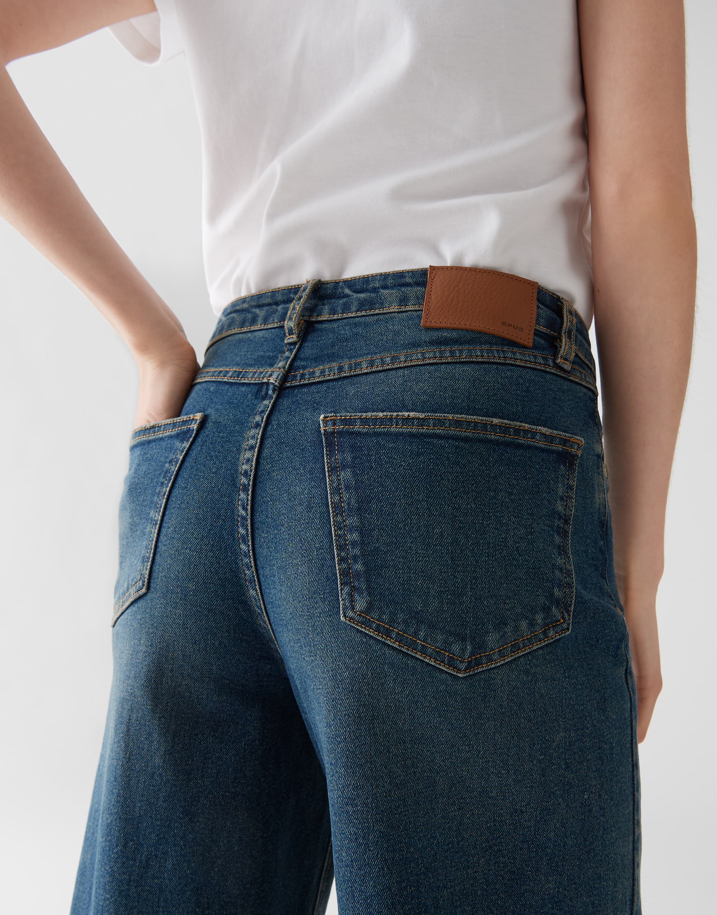 OPUS Damen Loose-Fit Jeans Lolah modern mid retro blue