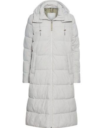 CAMEL ACTIVE Damen langer Steppmantel wasserabweisend mit Kapuze Offwhite