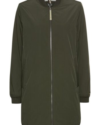 CAMEL ACTIVE Damen Long-Jacke wasser- & winddicht Beige oder Dunkelgrün