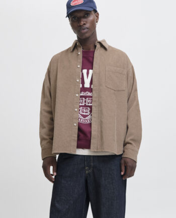 JACK&JONES Herren Cord Overshirt JORINWOOD caramel-beige