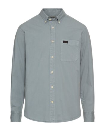 CAMEL ACTIVE Herren Langarmhemd stone blue mit Button-Down Kragen