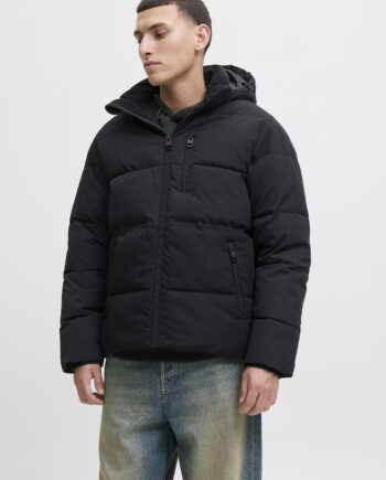 JACK & JONES Herren Steppjacke JJEOWEN PUFFER SN – schwarz & dunkelblau
