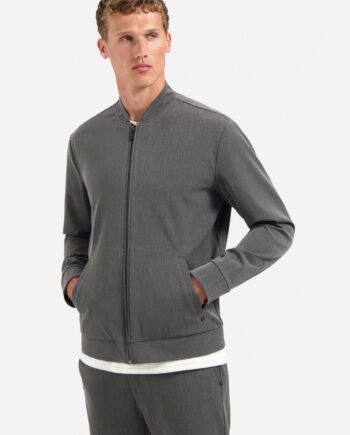 NO EXCESS Herren Blousonjacke in Anthrazit – leichter Bomber für Business & Freizeit