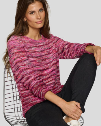 RABE Damen Rundhals-Pullover in Violett mit sanftem Farbverlauf