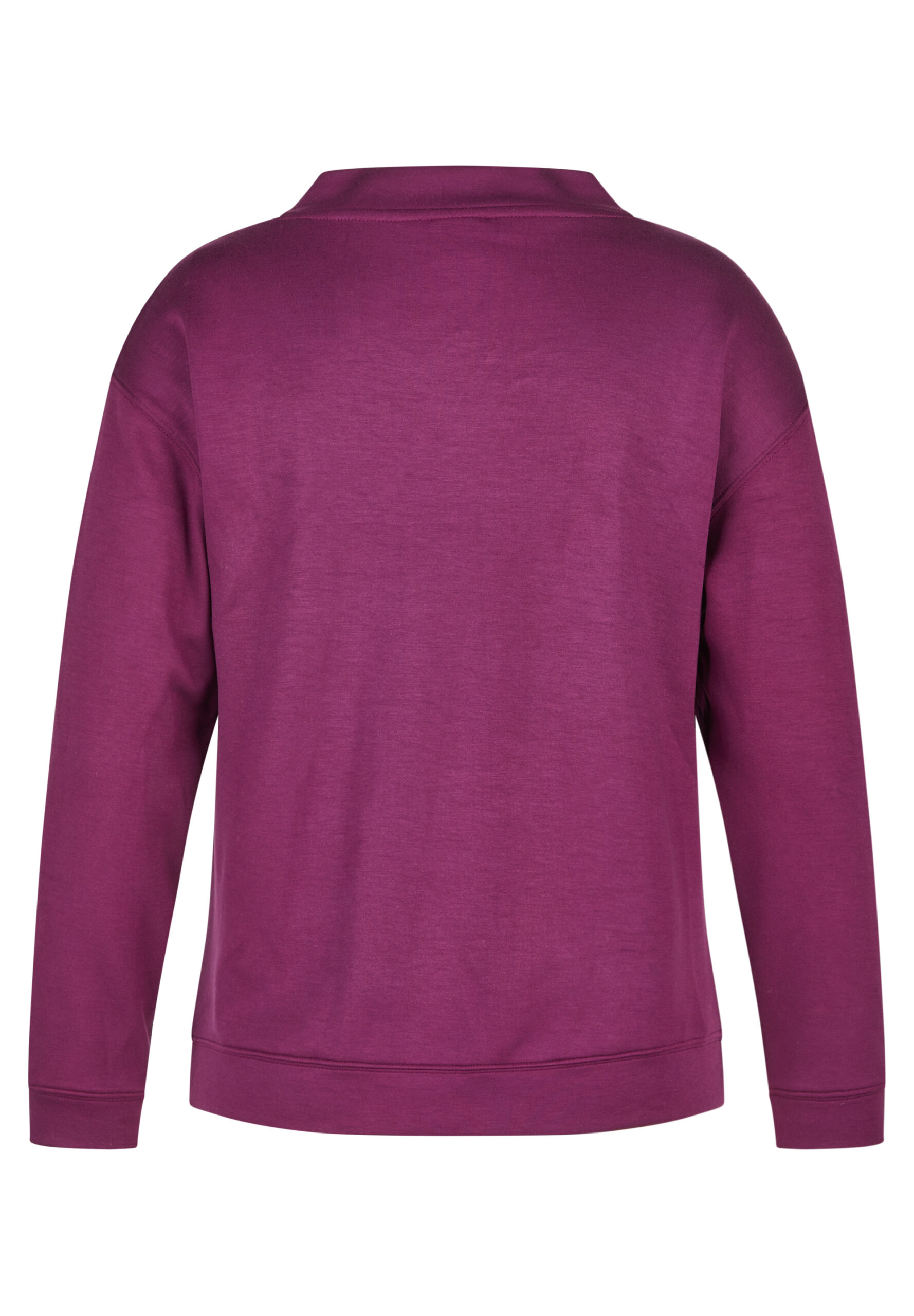 RABE Damen Sweatshirt in Lila mit Stehkragen und dekorativen Buchstaben
