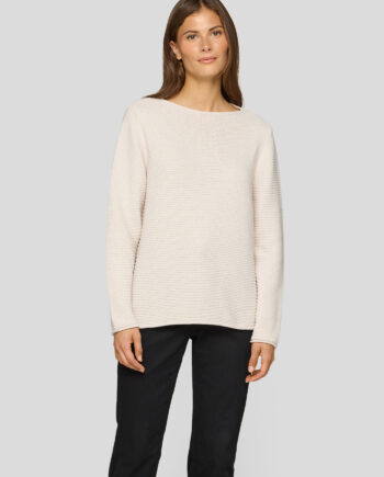 RABE Damen Rundhals-Pullover in Beige, Violett, Pflaume & Malve