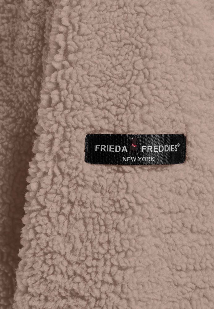 FRIEDA & FREDDIES Fake-Fur Mantel Gine 2 – caramel-beige, Kapuze