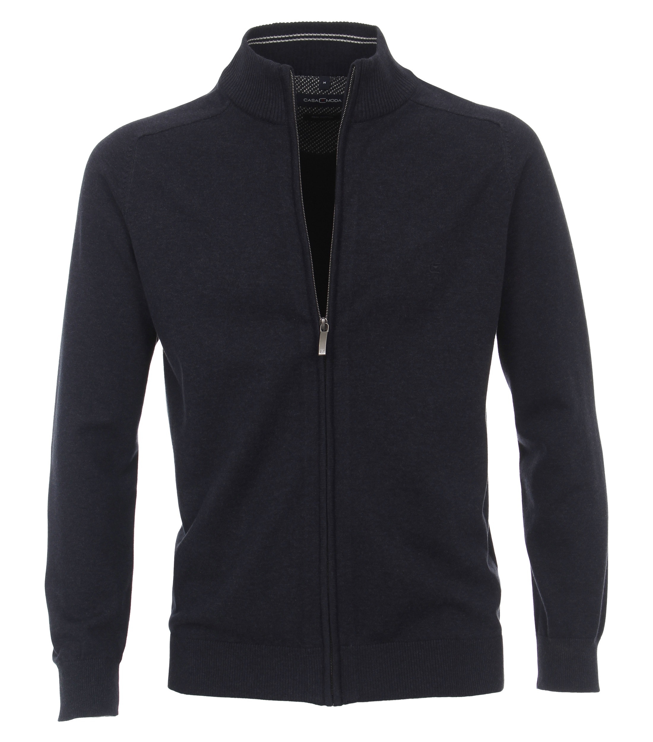 CASAMODA Herren Strickjacke mit Reißverschluss und Stehkragen