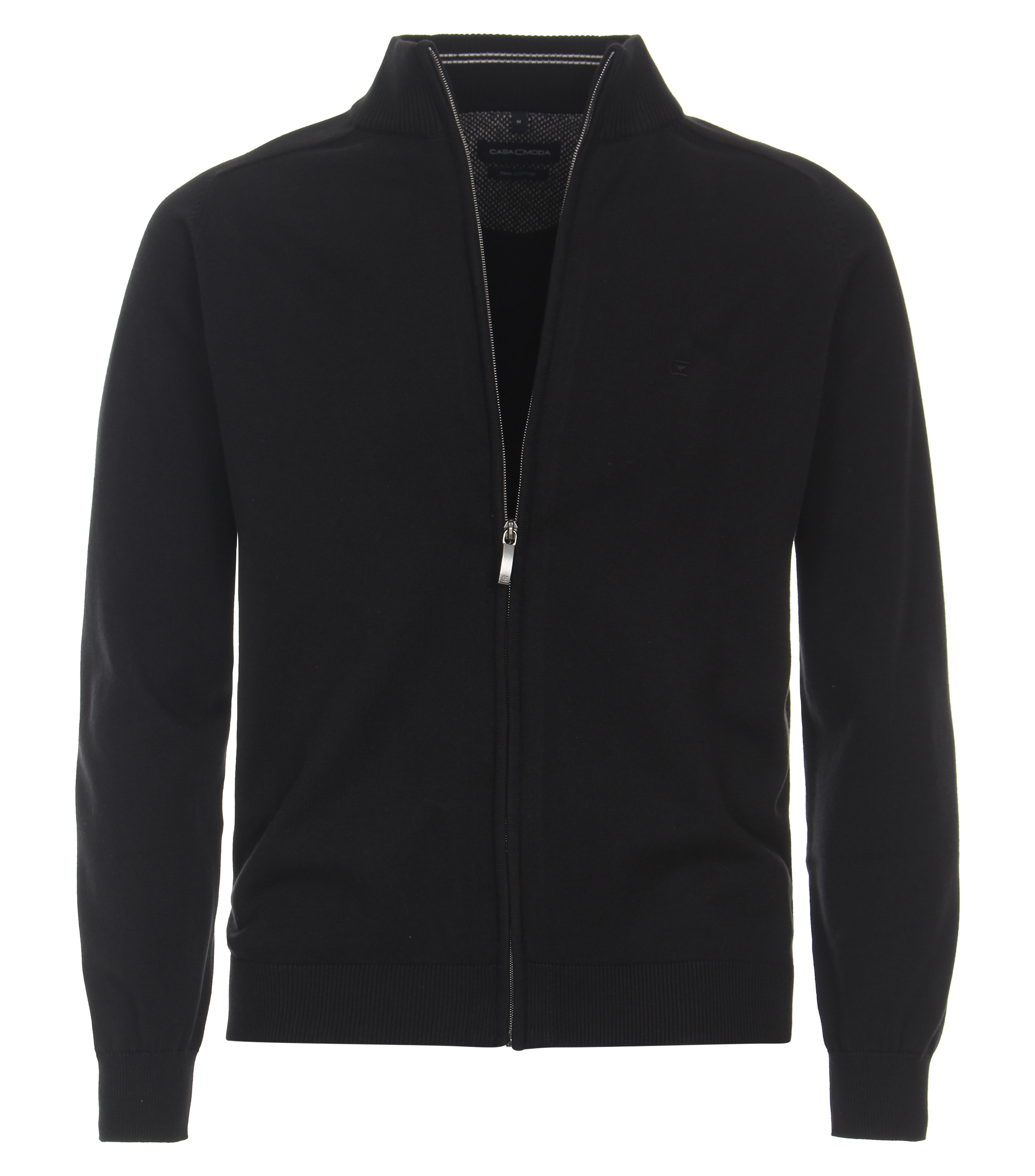 CASAMODA Herren Strickjacke mit Reißverschluss und Stehkragen