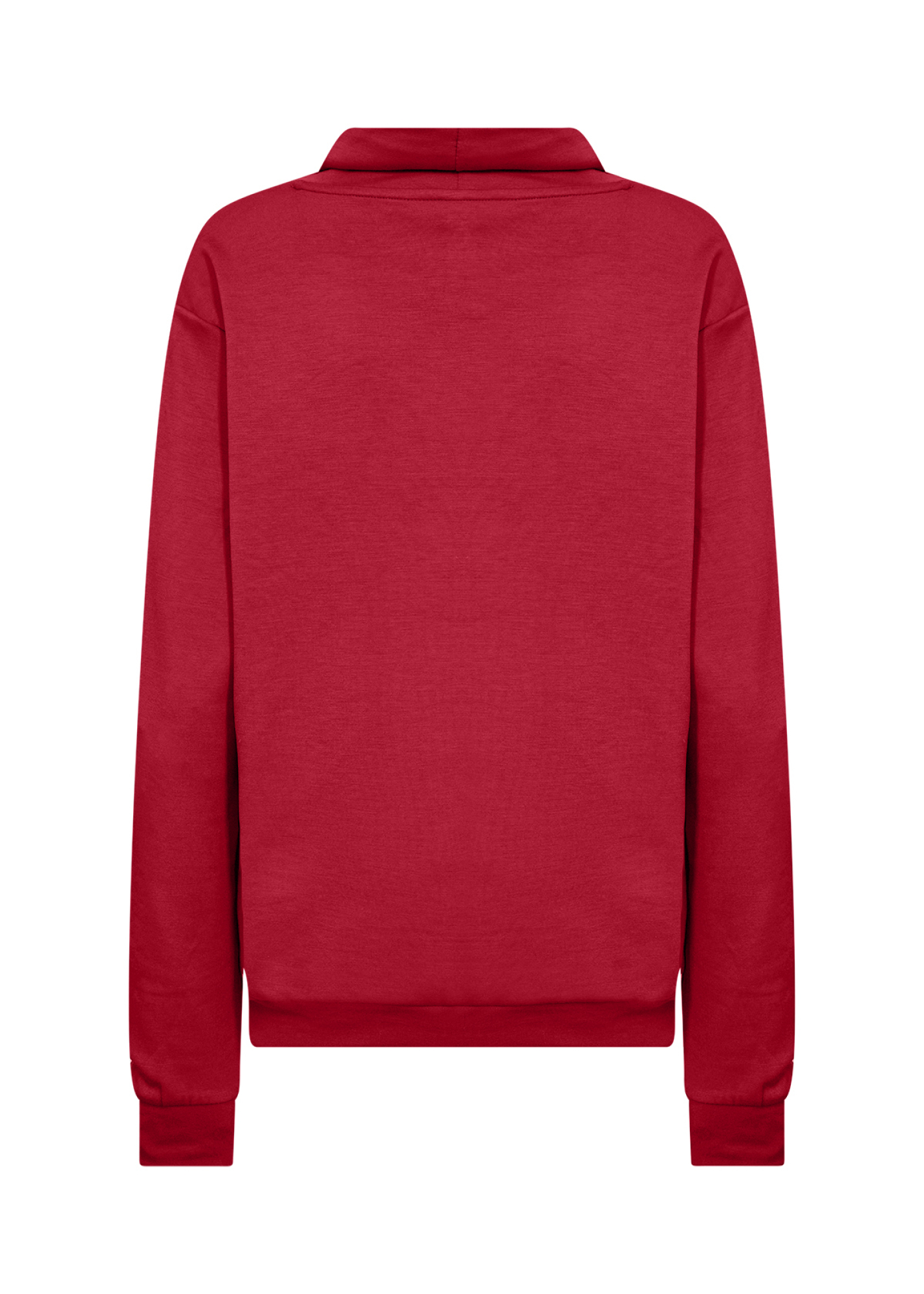 SOYACONCEPT Damensweat BANU in rot mit hohem Kragen