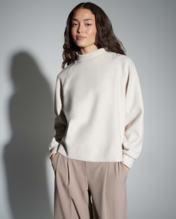 OPUS Damen Sweat Grapina in Ivory Beige