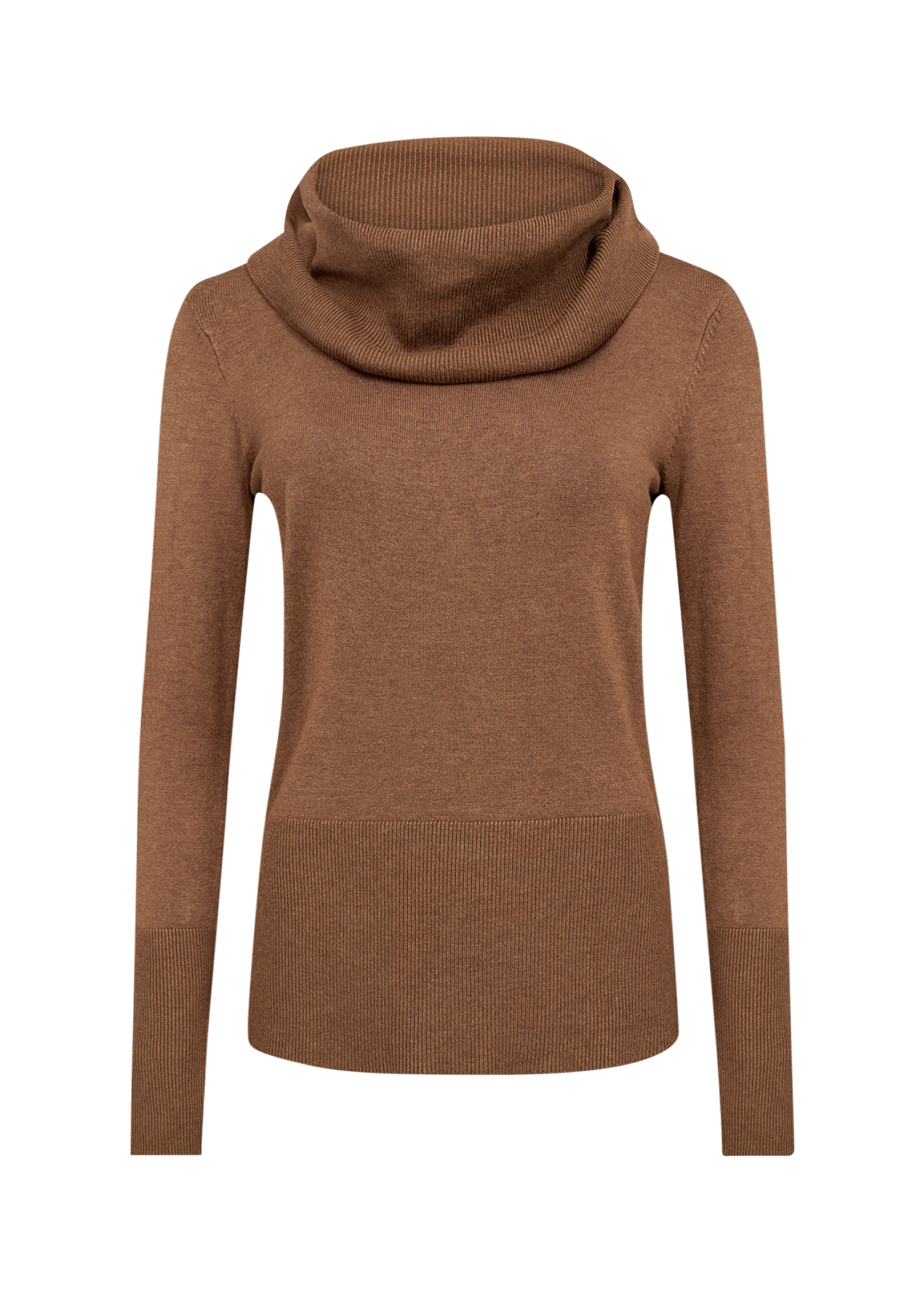 SOYACONCEPT Damen Rollkragenpullover Dollie Toffee Melange