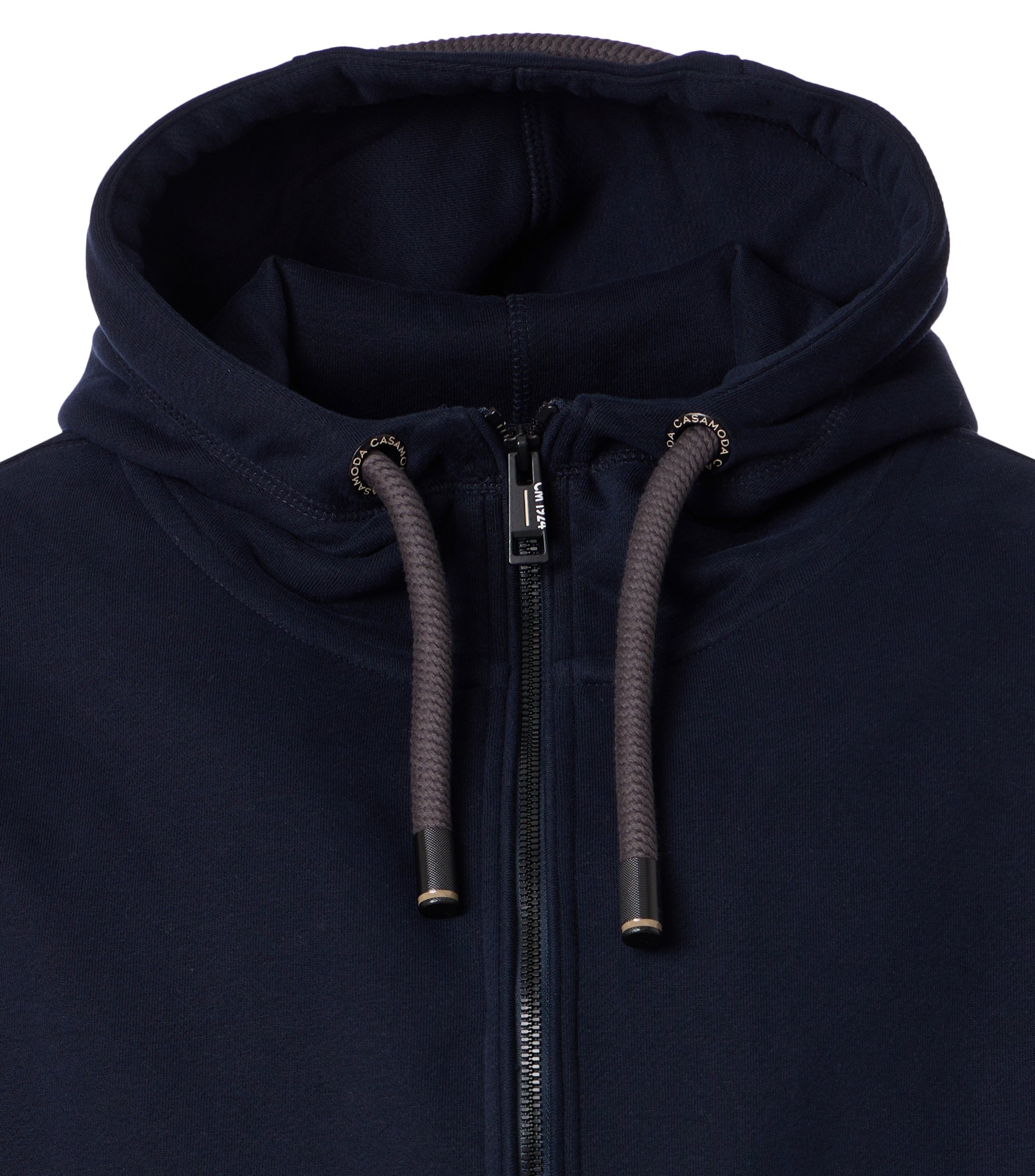 CASAMODA Herren Kapuzen-Sweatjacke – Dunkelblau (Regular Fit)