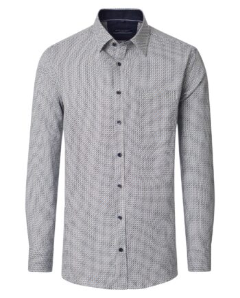 CASAMODA Herren Freizeithemd – Grün (Comfort Fit, grafischer Print)