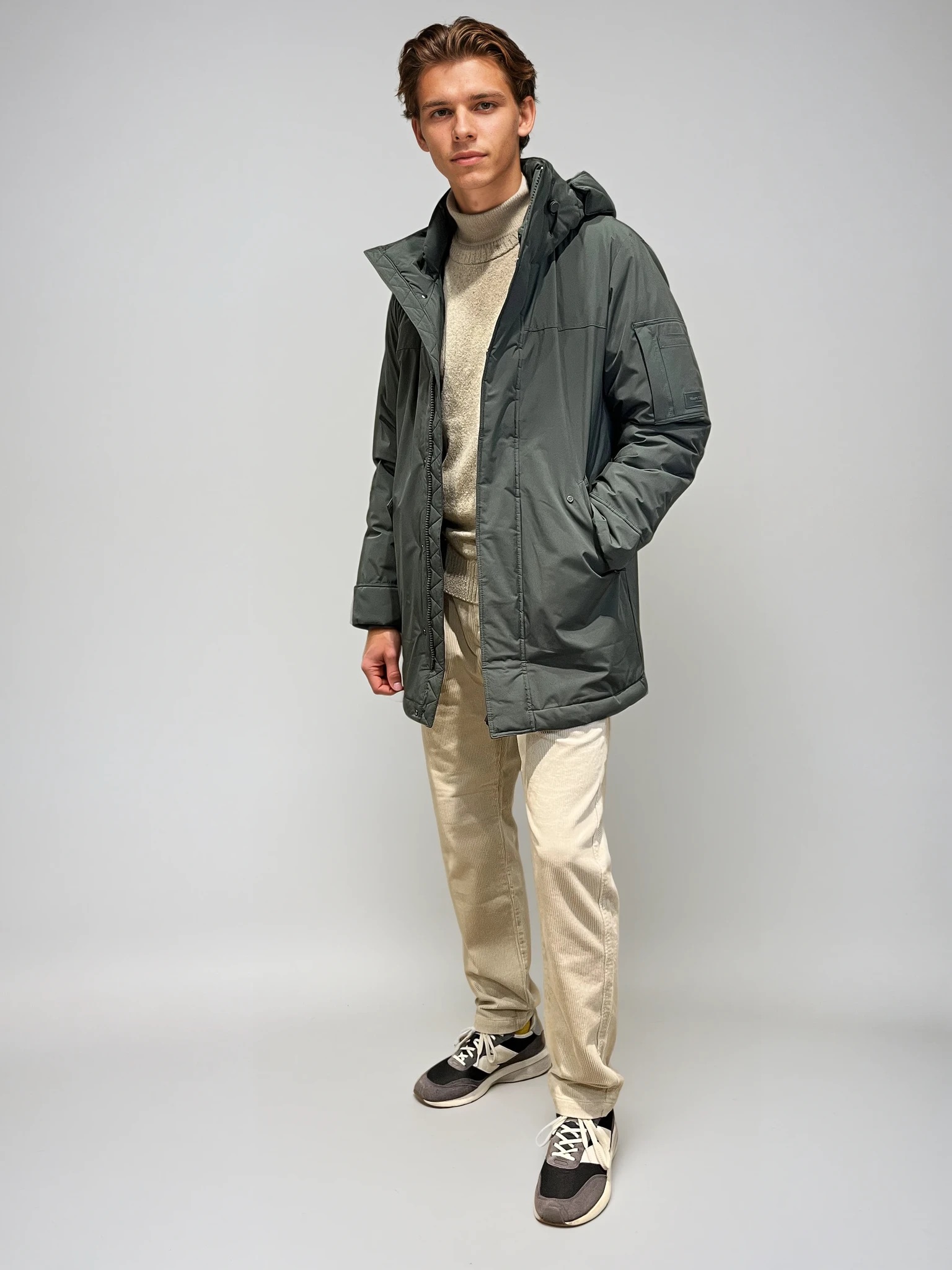 MARC O’POLO Herren Outdoor-Parka in Mangrove Green mit REPREVE®-Wattierung