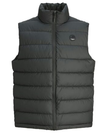 JACK & JONES Herren Steppweste JCOPOINT PU BODYWARMER – in Schwarz