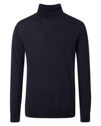 VENTI Rollkragenpullover in dunkelblau, beige und anthrazit