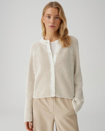 OPUS Damen Strickjacke Delsie mit Rippstruktur