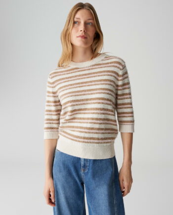 OPUS Damen Strick Puvet stripe