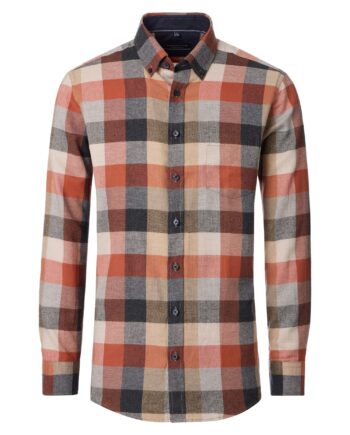 CASAMODA Herren Flanellhemd kariert