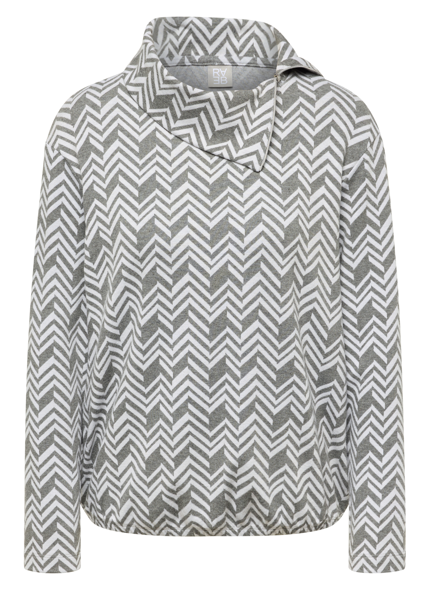 RABE Damen Sweatshirt mit geometrischem Muster Grau
