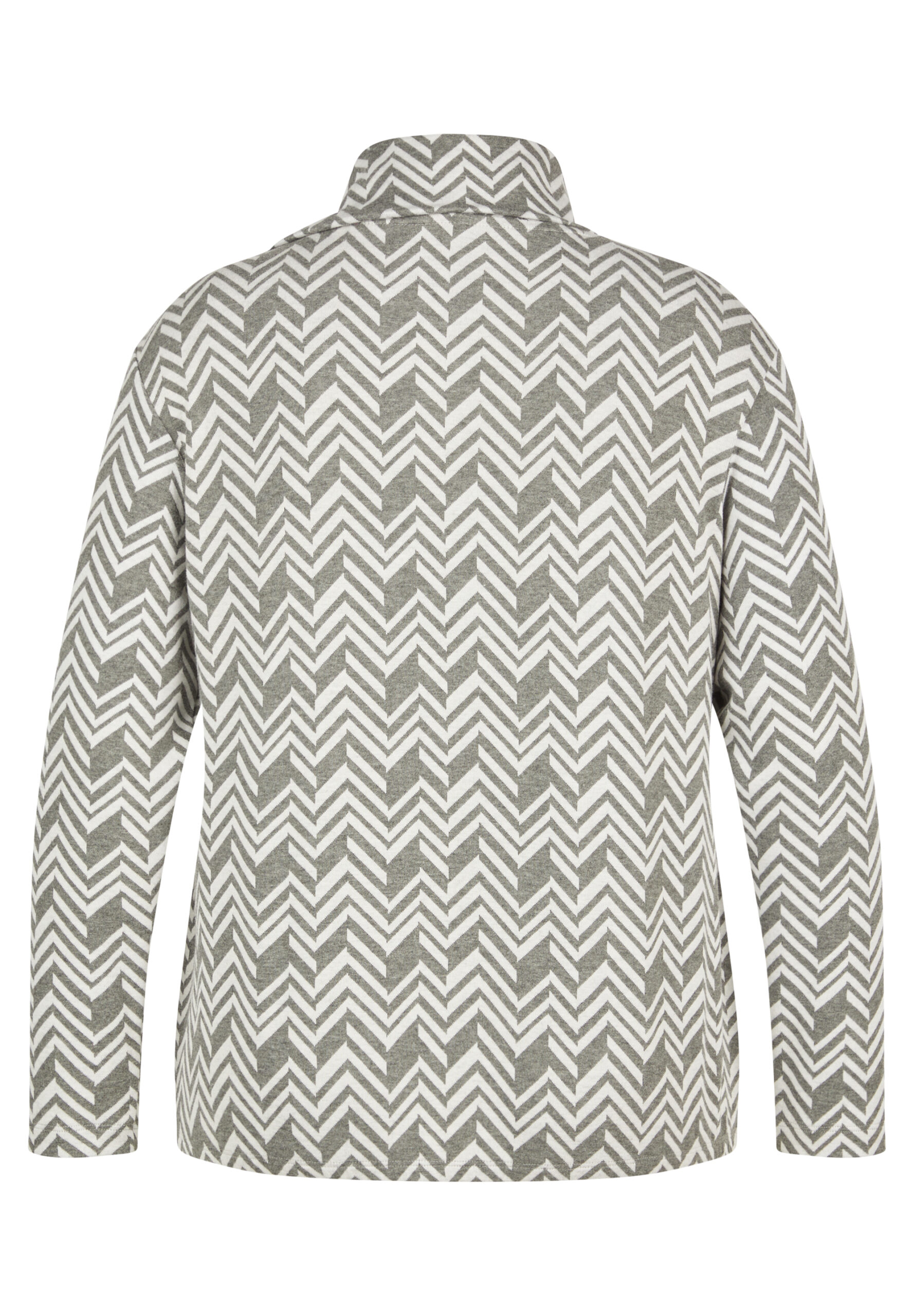 RABE Damen Sweatshirt mit geometrischem Muster Grau