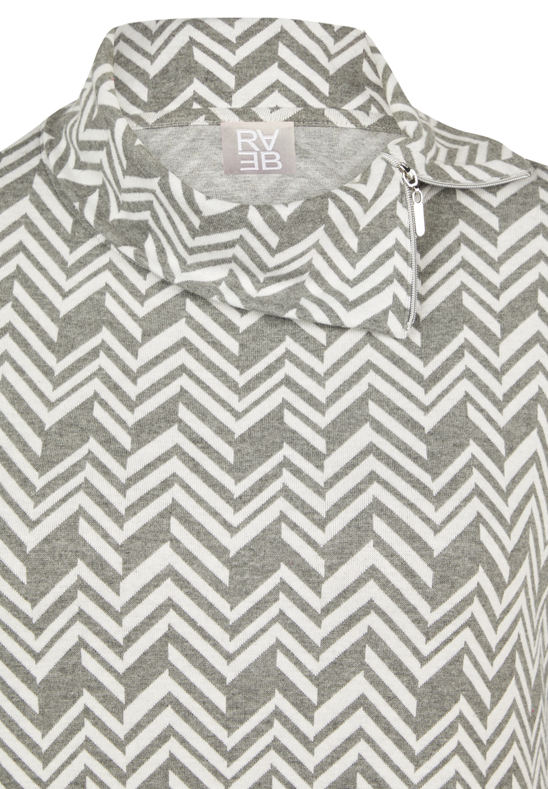 RABE Damen Sweatshirt mit geometrischem Muster Grau