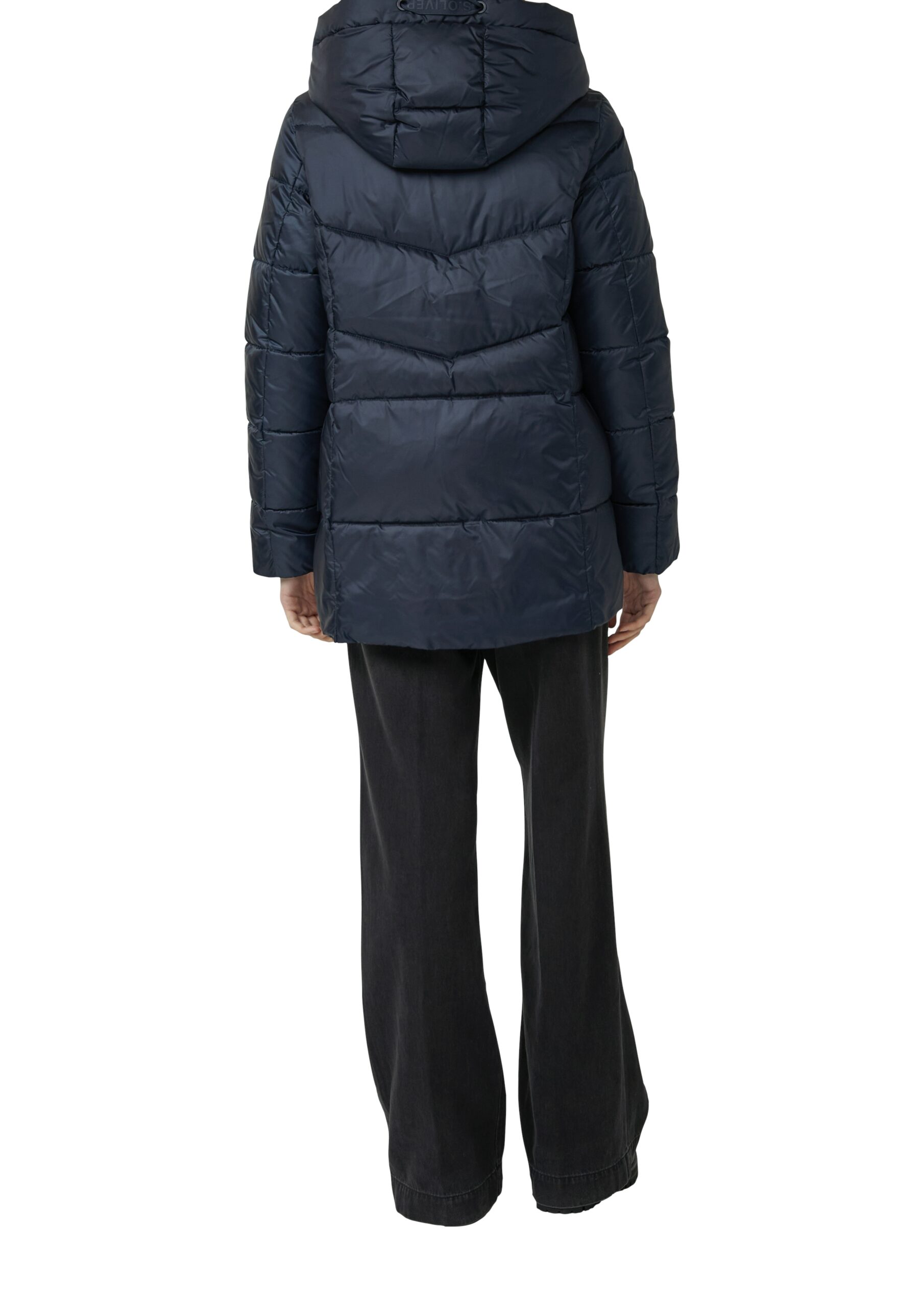 S.OLIVER Damen Steppjacke mit Stehkragen und Kapuze