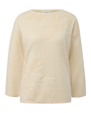 S.OLIVER Damen Pullover mit dekorativem Strickmuster