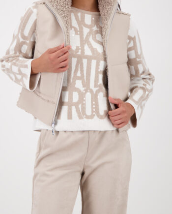 MONARI Damen Wendeweste mit Kunstfell