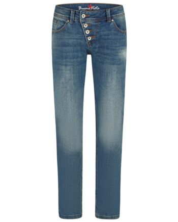 BUENA VISTA Damen Jeans Malibu Cropped Stretch – Mid Stone Blue