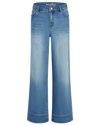 BUENA VISTA Damenjeans Wide Leg stretch denim in mid stone blue