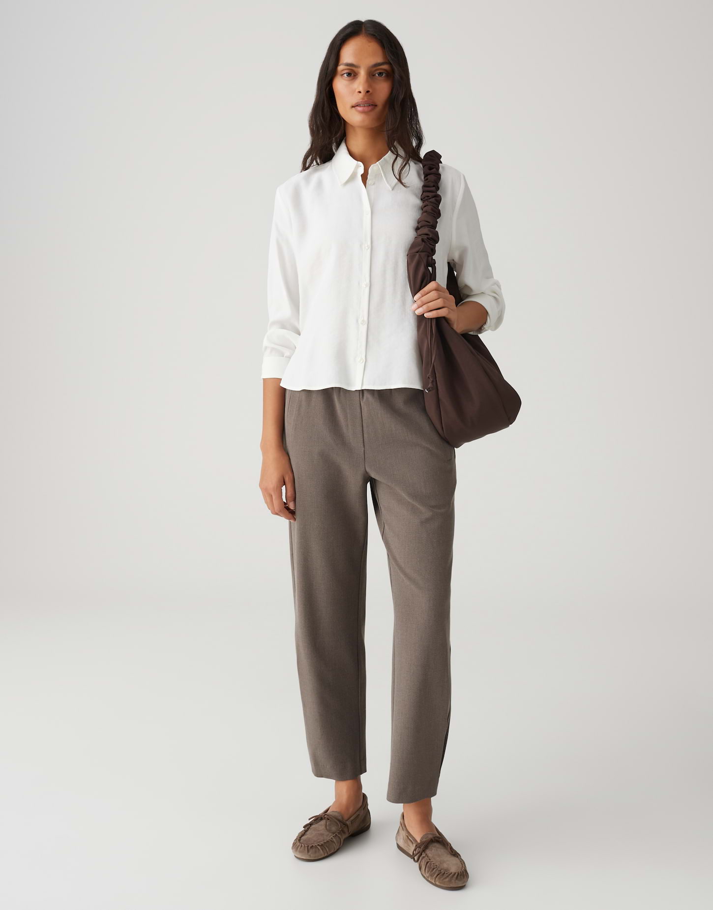 OPUS Damen Hemdbluse Flowy in Farbe milk