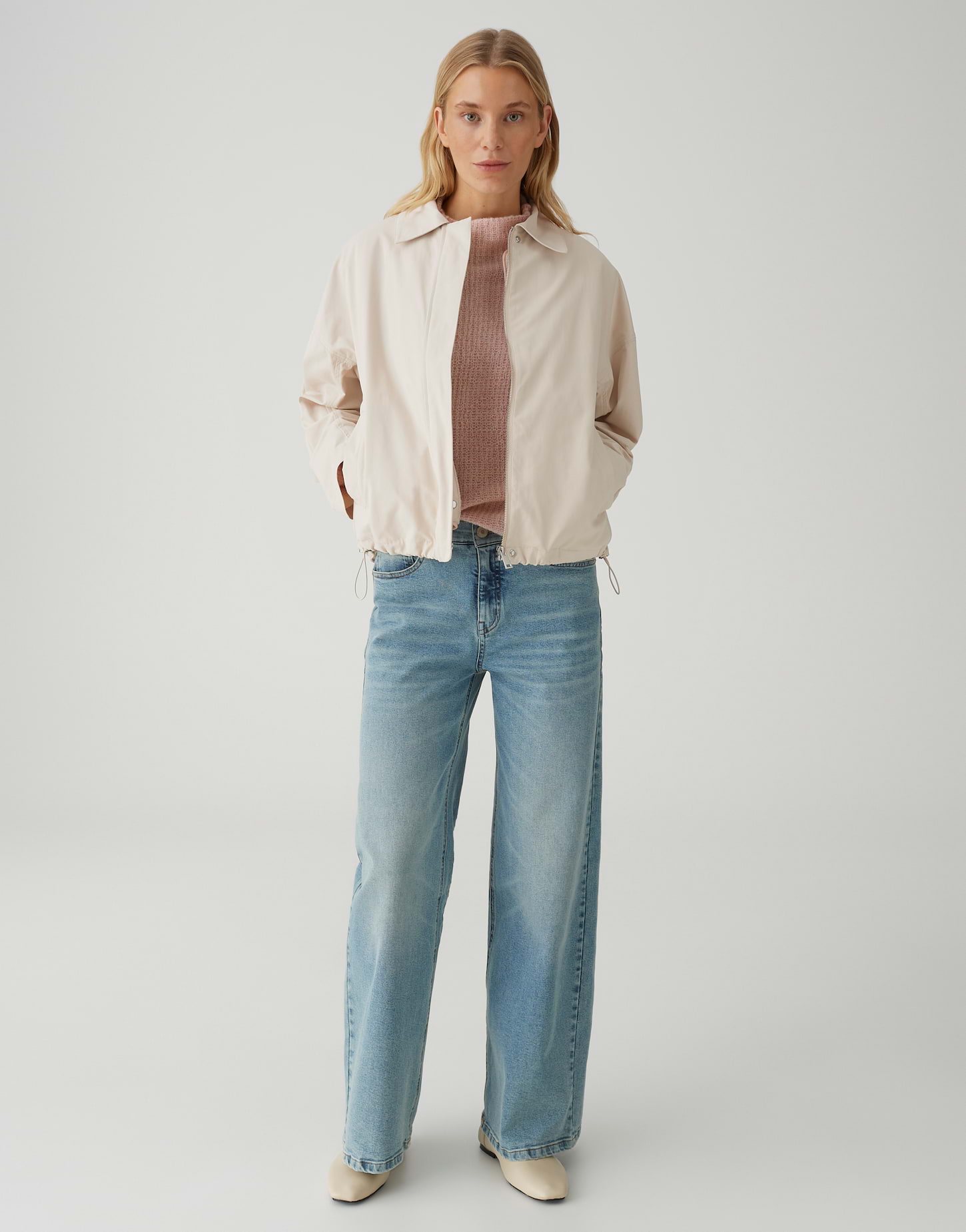 OPUS Damen Jacke mit Teddyfellweste innen Hadson in Natural Glaze