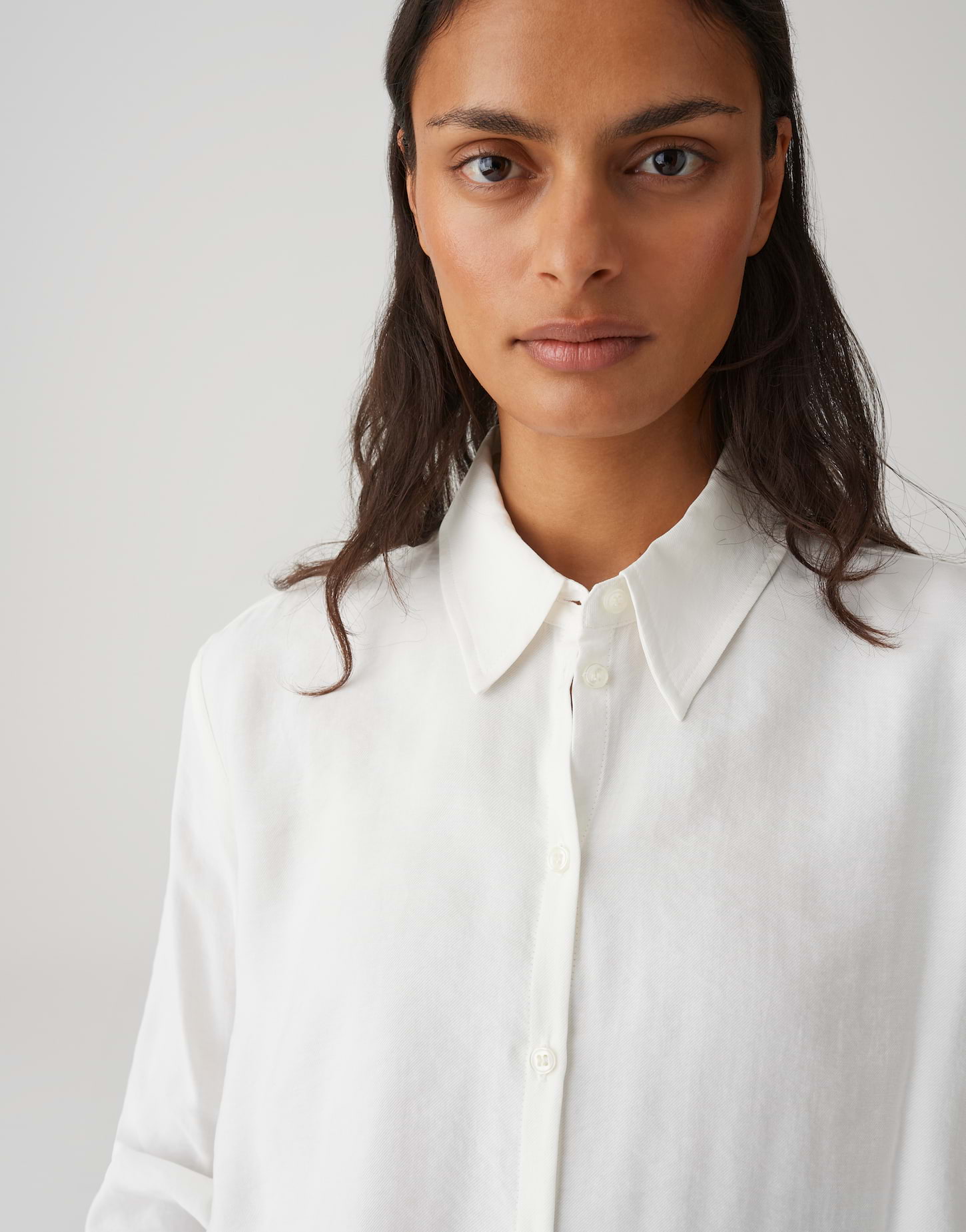 OPUS Damen Hemdbluse Flowy in Farbe milk