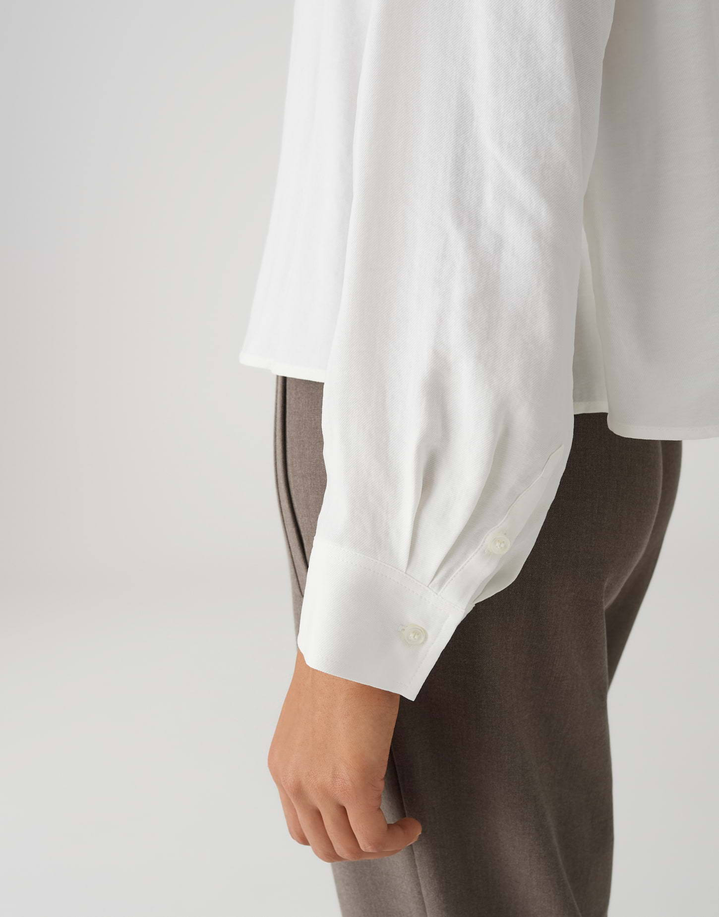 OPUS Damen Hemdbluse Flowy in Farbe milk