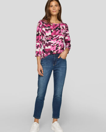 RABE Damen Langarmshirt Alloverprint in Purple