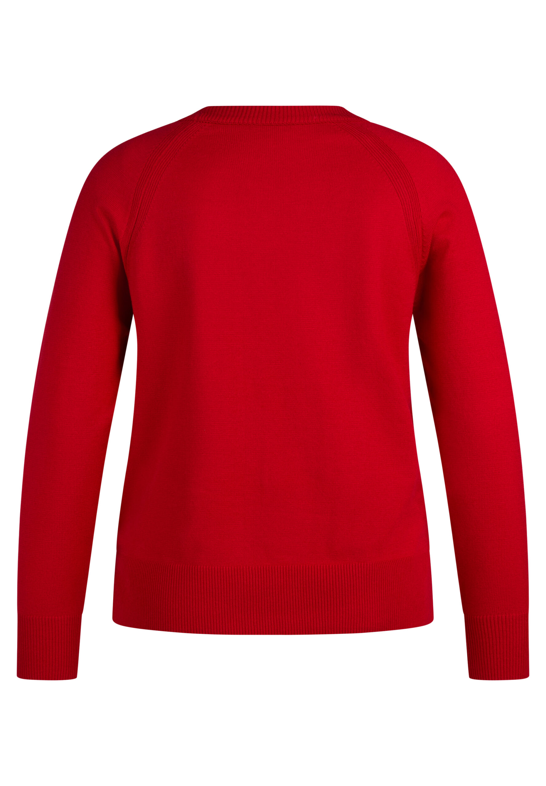 RABE Damen Feinstrickpullover mit Seitenschlitz in rot