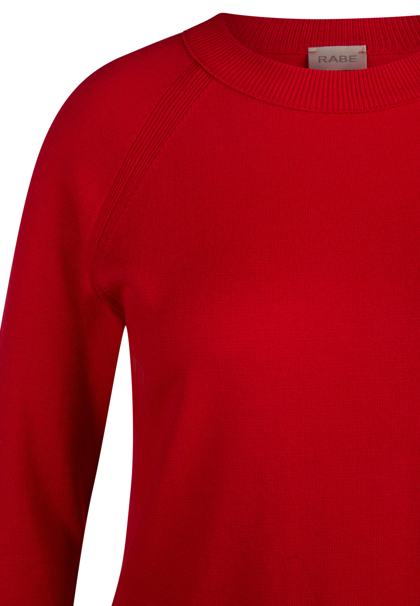 RABE Damen Feinstrickpullover mit Seitenschlitz in rot